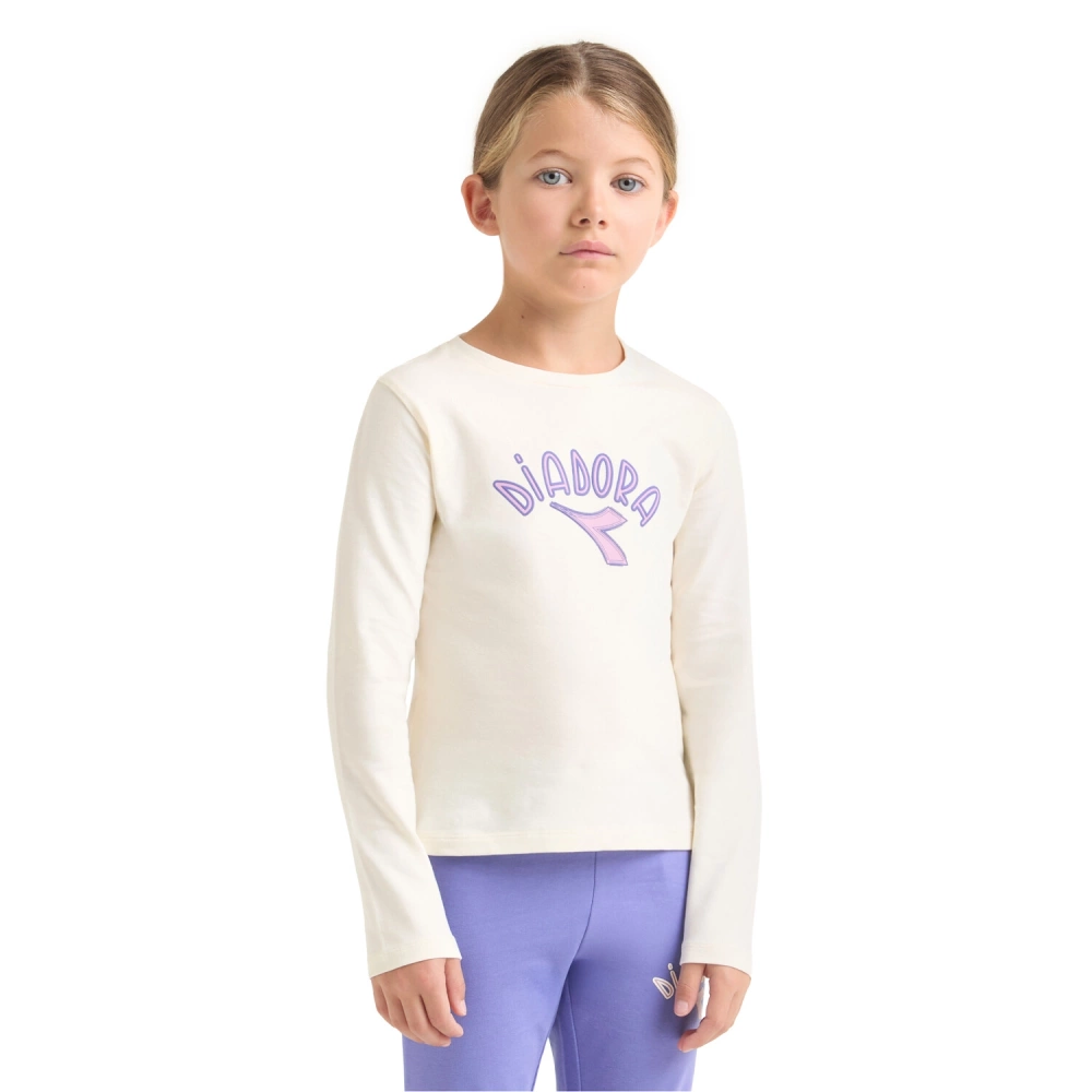 Koszulka dziewczęca DIADORA JG. T-SHIRT LS LOGO