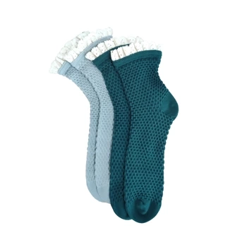 Skarpety damskie LEMON 2PK WOMENS NON TERRY TEXTURE LACE CREW