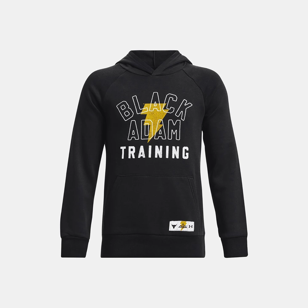 Bluza chłopięca UNDER ARMOUR PROJECT ROCK BLACK ADAM RIVAL FLEECE HOODIE