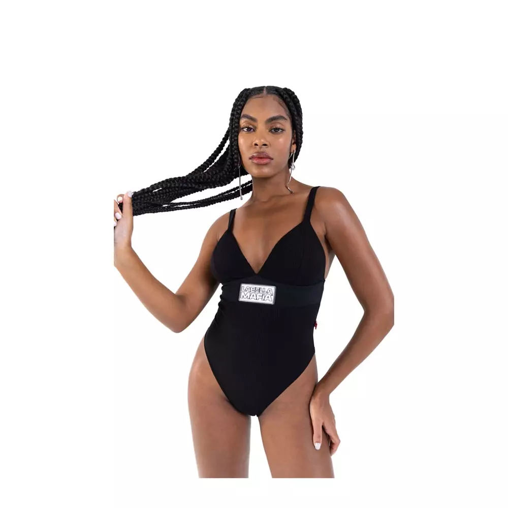 Body damskie LABELLAMAFIA BODYSUIT BEACHWEAR BLACK