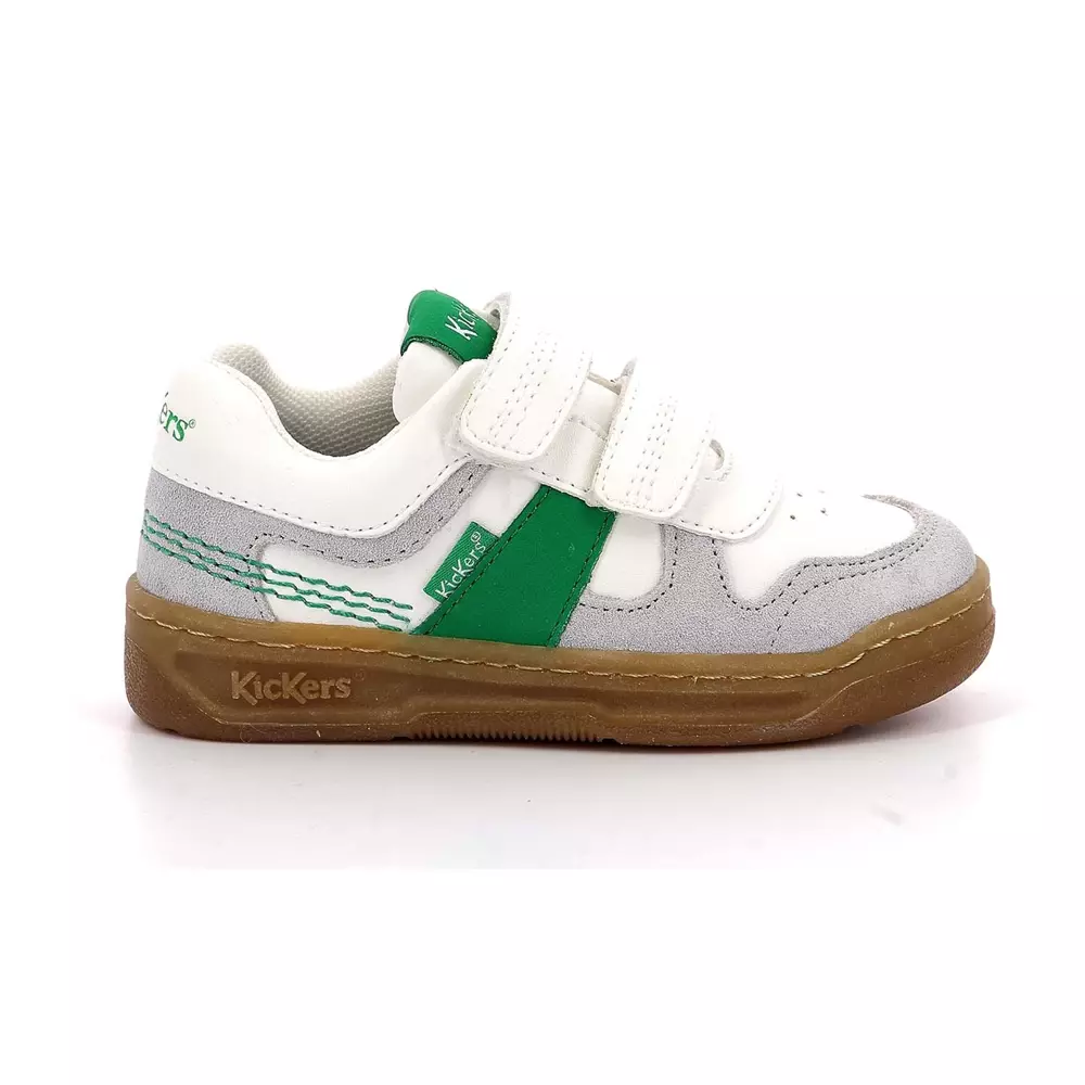 Buty miejskie dziecięce KALIDO BLANC GRIS VERT