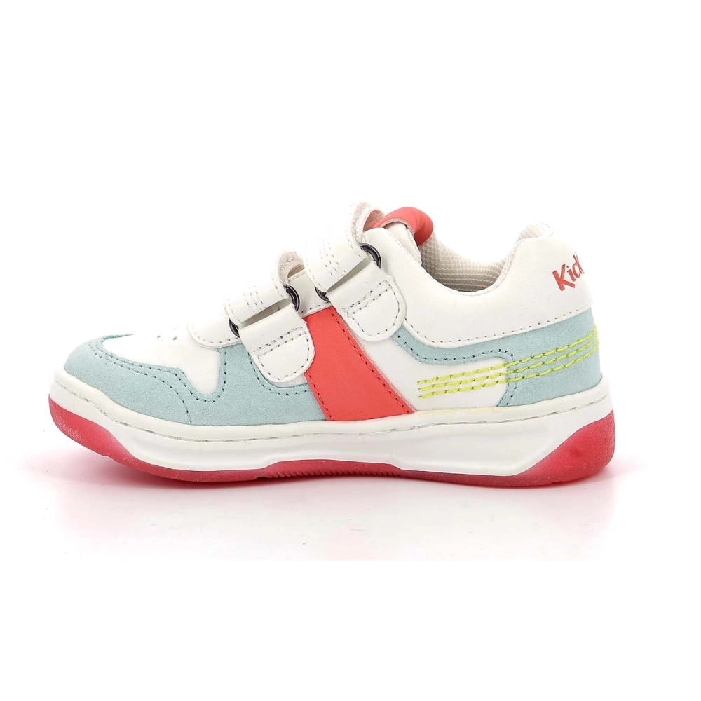 Buty miejskie dziecięce KALIDO BLANC ROSE BLEU