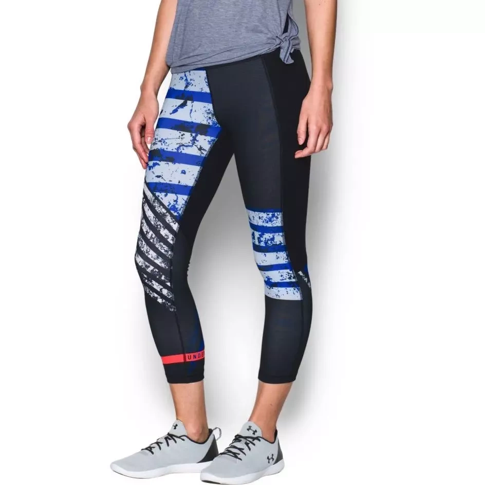 Legginsy damskie Under Armour MIRROR HI-RISE PRINTED CROP 