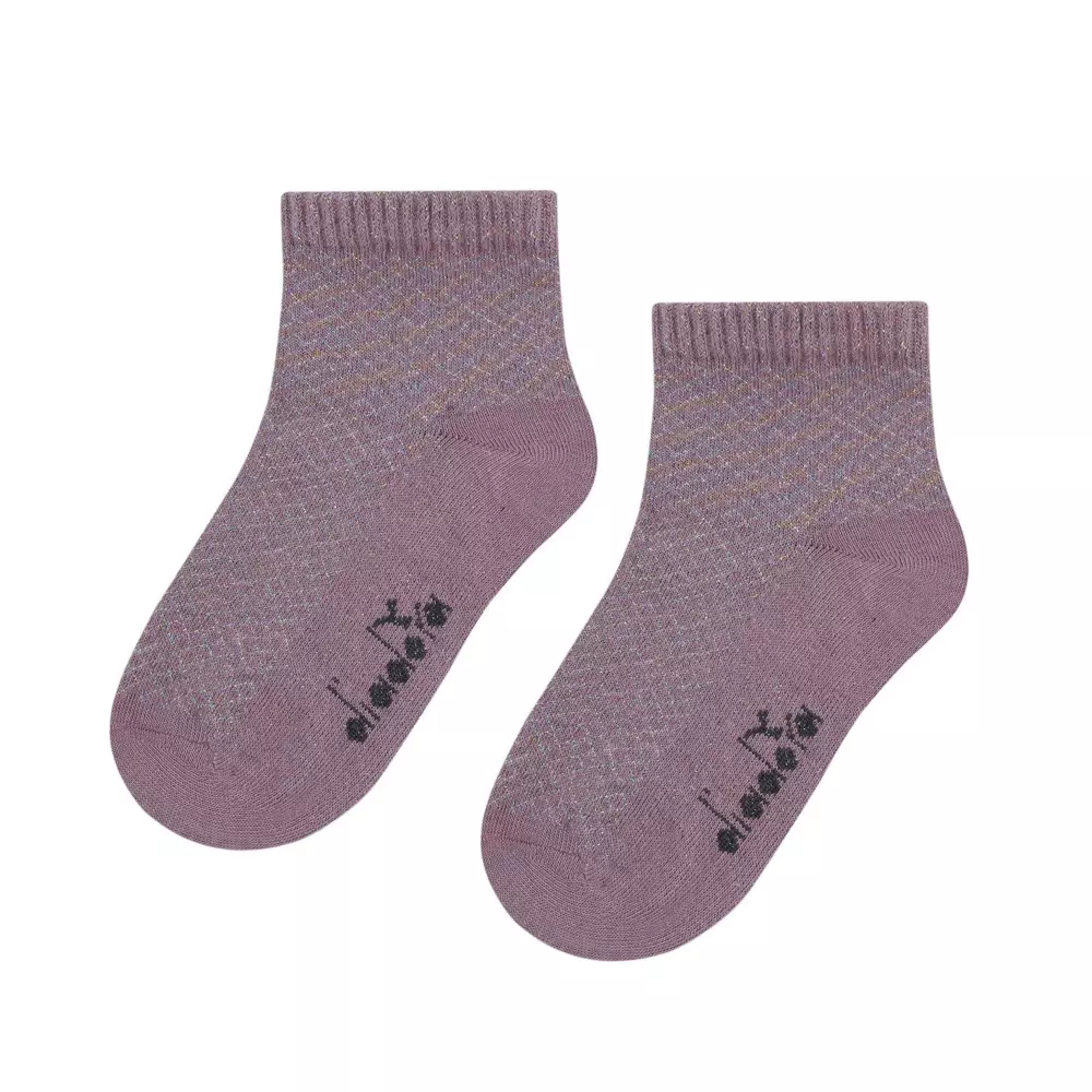 Skarpetki dziewczęce DIADORA JUNIOR GIRL QUARTER SOCKS WARM COTTON WITH SHINY DESIGN