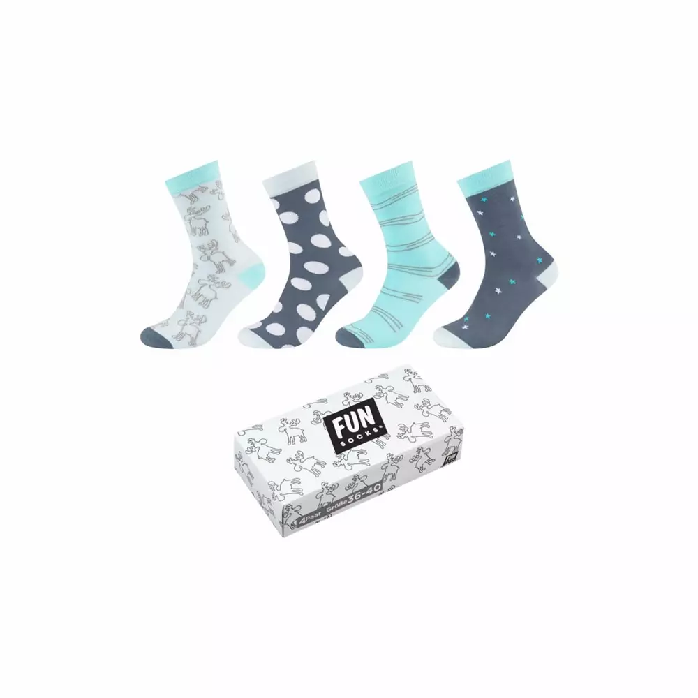 Skarpety FUNSOCKS UNISEX CHRISTMAS SOCKS BOX 4P