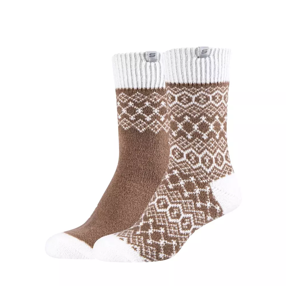 Skarpety damskie SKECHERS WOMEN CASUAL COZY JACQUARD SOCKS 2P