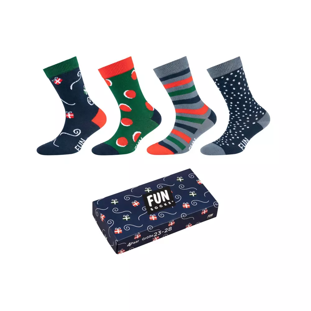 Skarpety dziecięce FUNSOCKS KIDS CHRISTMAS SOCKS BOX 4P