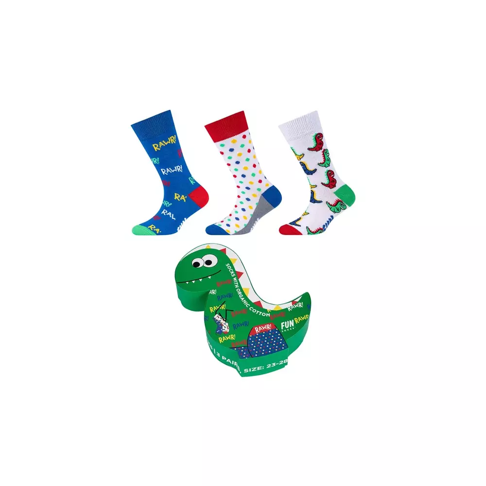 Skarpety dziecięce FUNSOCKS KIDS ORGANIC COTTON COMIC SOCKS BOX 3P 