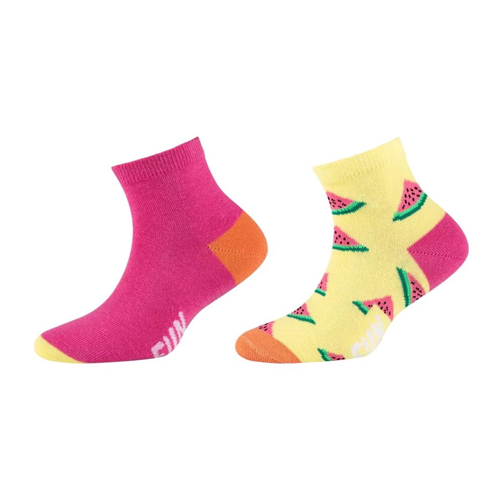 Skarpety dziecięce FUNSOCKS KIDS ORGANIC COTTON MOTIFS QUARTER 2P