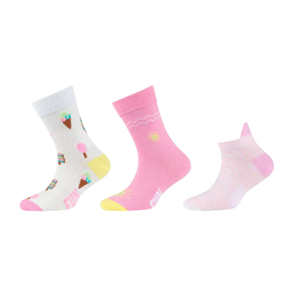 Skarpety dziecięce FUNSOCKS KIDS ORGANIC COTTON MOTIFS SOCKS IN BOX 3P