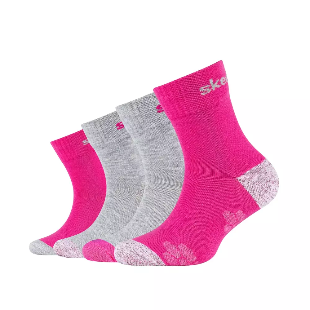 Skarpety dziewczęce SKECHERS GIRLS MESH VENTILATION ORGANIC GLOW SOCKS 4P