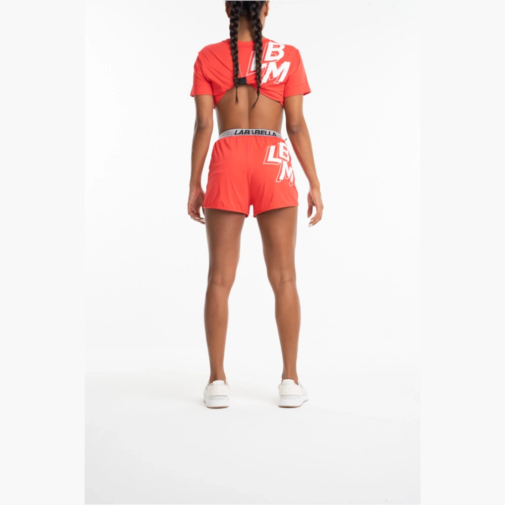 Spodenki krótkie damskie LABELLAMAFIA SHORTS SWEAT RED