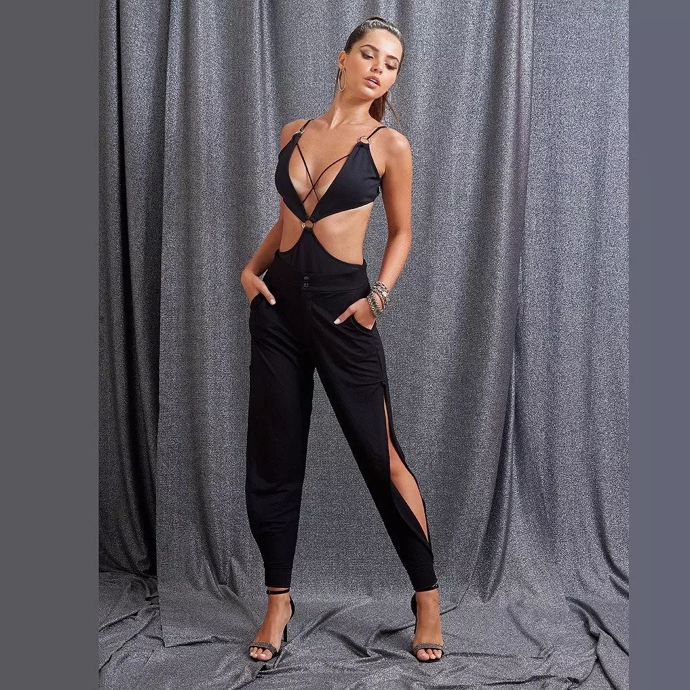 Spodnie damskie LABELLAMAFIA PANTS BLACK 