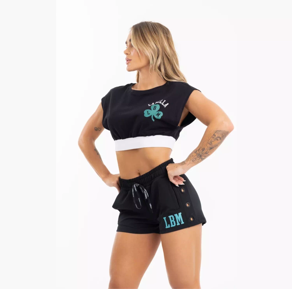 Top damski LABELLAMAFIA CROPPED CELTIC BLACK