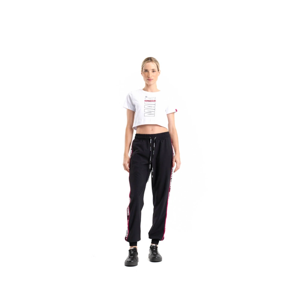 Top damski LABELLAMAFIA CROPPED HIGHLIGHT 2 BRANCO