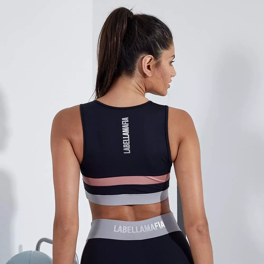 Top damski LABELLAMAFIA TOP BLACK