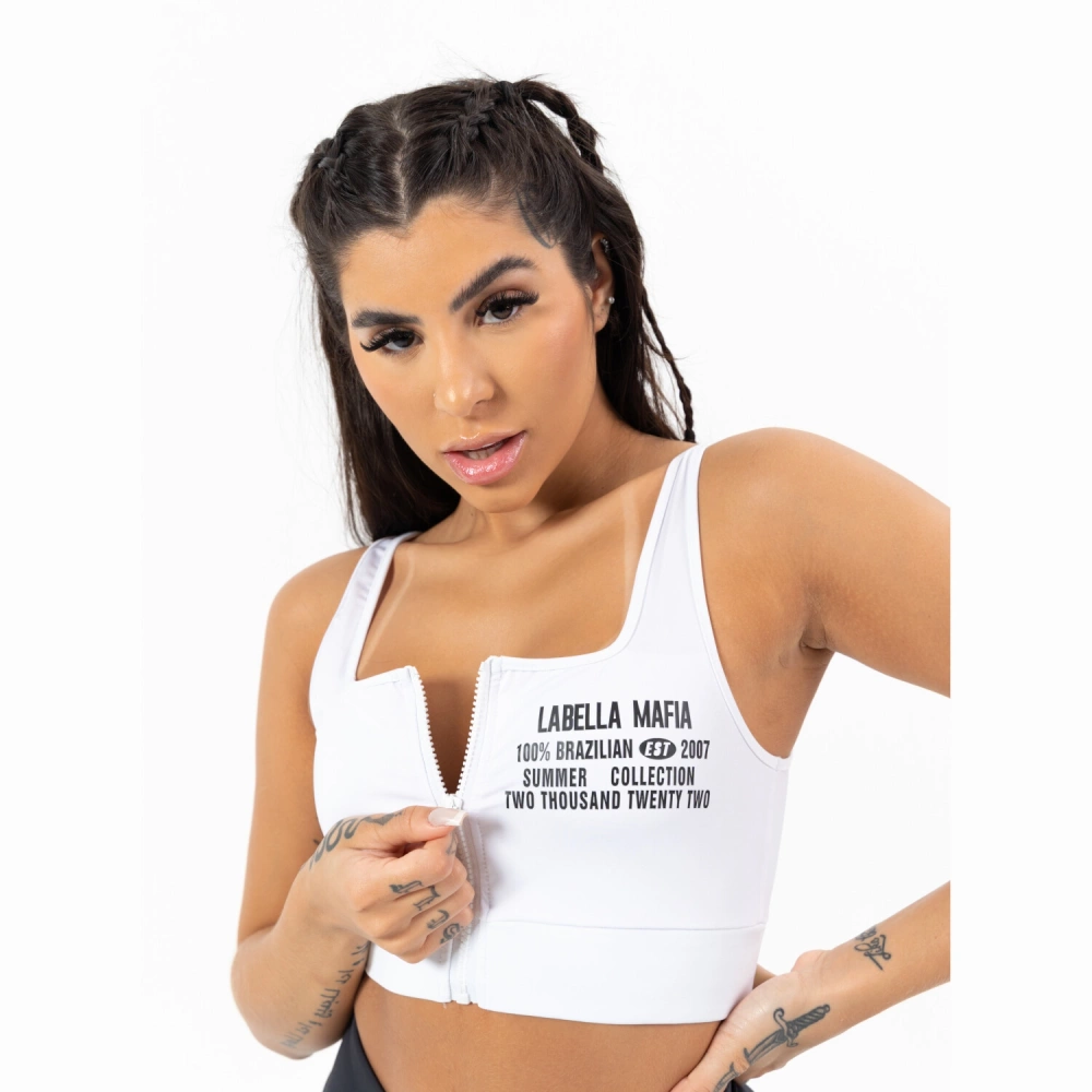 Top damski LABELLAMAFIA TOP FLAG WHITE