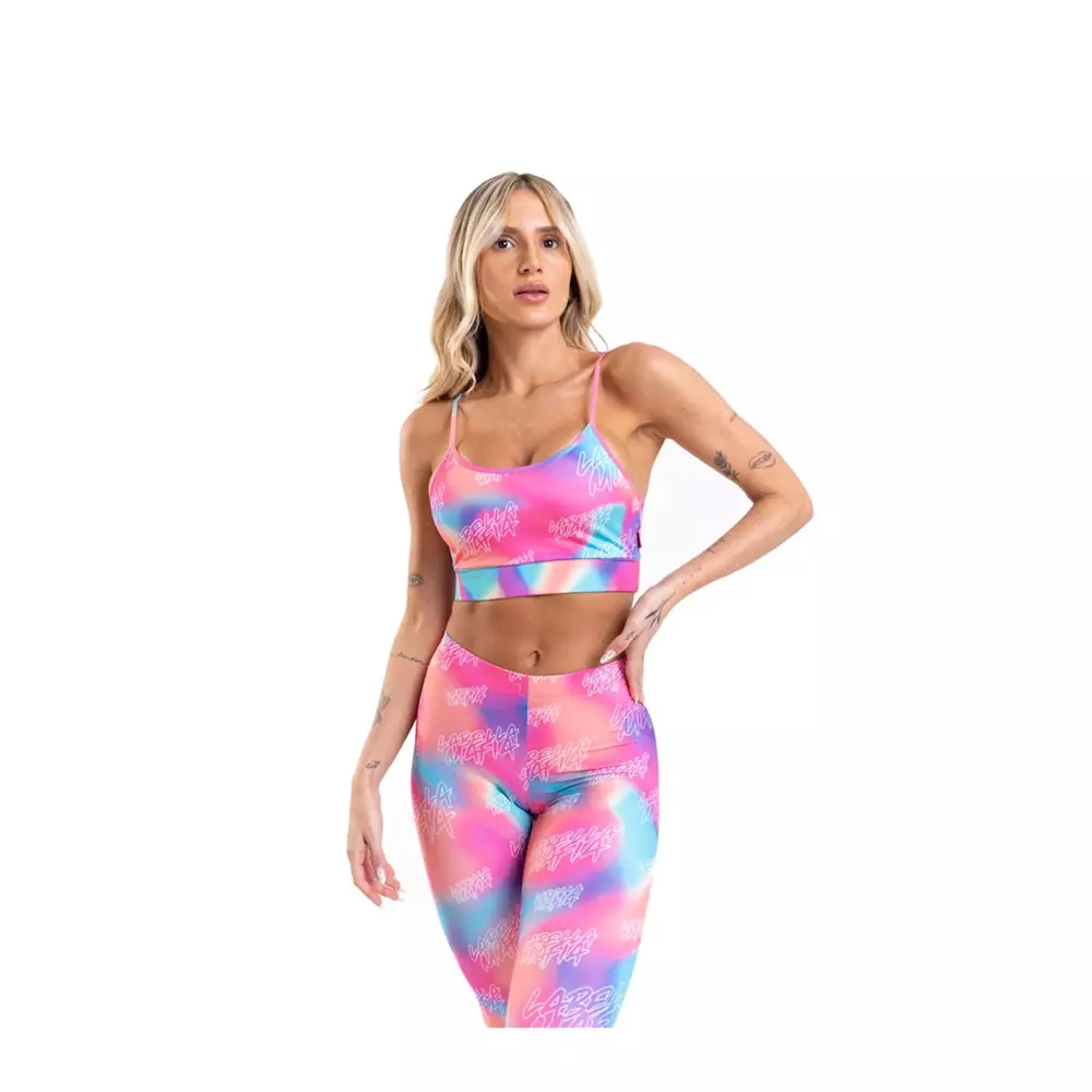 Zestaw fitness LABELLAMAFIA SET. ( TOP +  LEGGING) BEACHSPORTS STAMPED