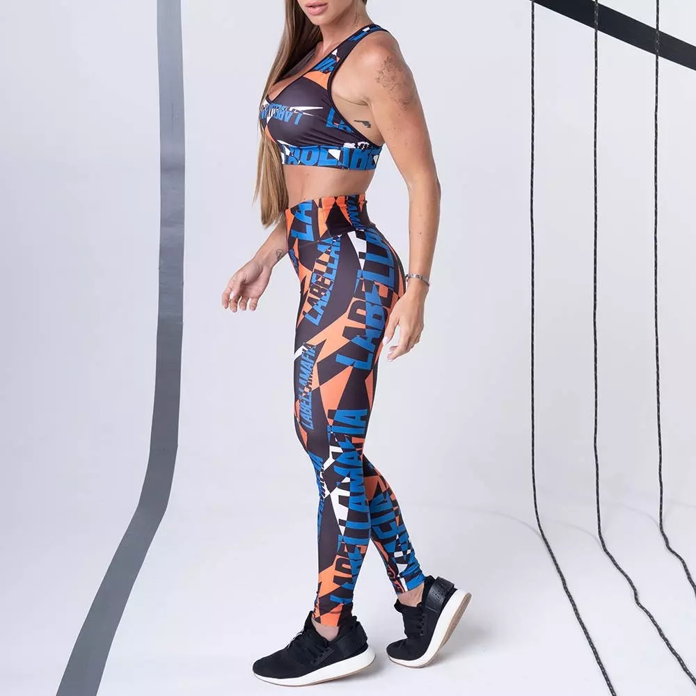 Zestaw fitness LABELLAMAFIA SET TOP+LEGGING LOGOMANIA